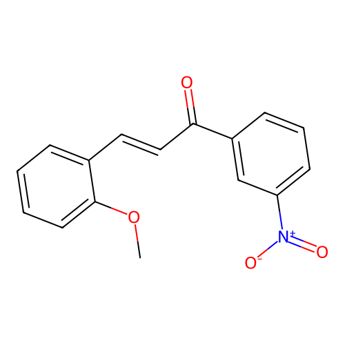 (2E)-3-(2-Methoxyphenyl)-1-(3-nitrophenyl)prop-2-en-1-one structure