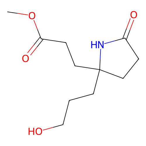 Methyl 2-(3-hydroxypropyl)-5-oxo-2-pyrrolidinepropanoate structure