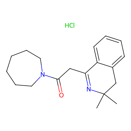 1-(azepan-1-yl)-2-(3,3-dimethyl-4H-isoquinolin-1-yl)ethanone Hydrochloride structure