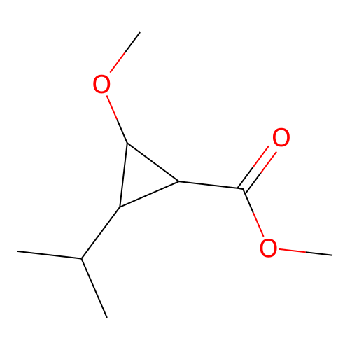 Methyl 2-isopropyl-3-methoxy-cyclopropanecarboxylate structure