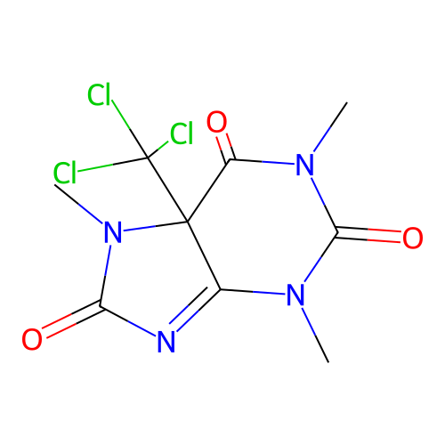 1,3,7-Trimethyl-5-(trichloromethyl)purine-2,6,8-trione structure