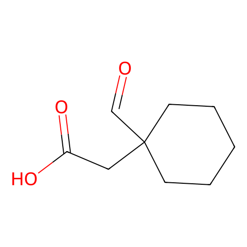 (1-Formylcyclohexyl)acetic acid structure
