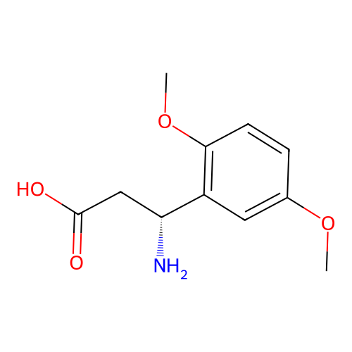 (R)-3-Amino-3-(2,5-dimethoxyphenyl)propanoic acid structure