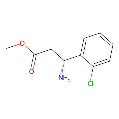 Methyl (3R)-3-amino-3-(2-chlorophenyl)propanoate structure