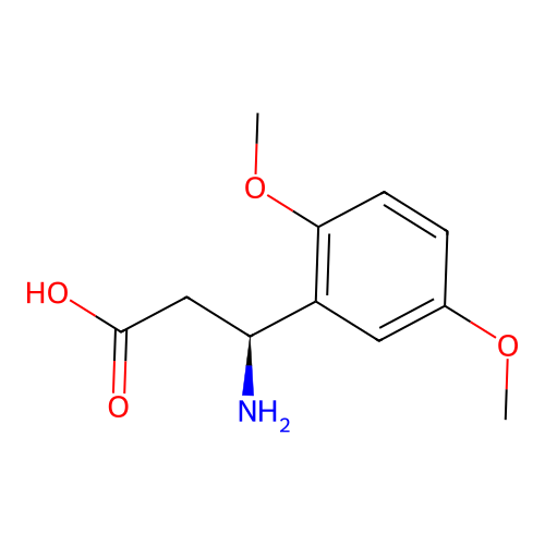 (S)-3-Amino-3-(2,5-dimethoxyphenyl)propanoic acid structure