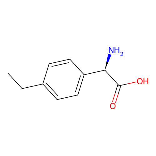 (2R)-2-amino-2-(4-ethylphenyl)acetic acid structure