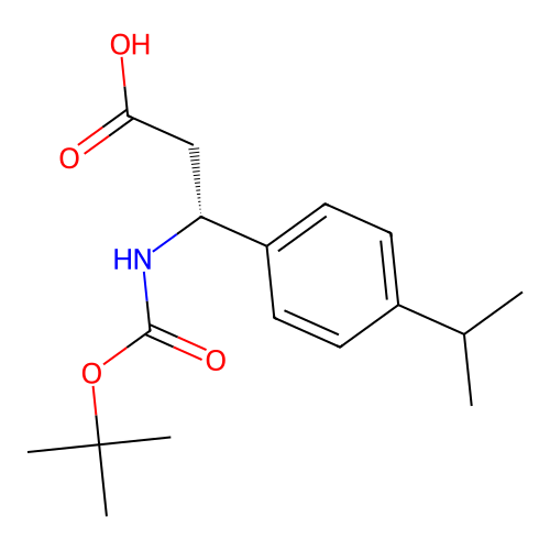(3R)-3-{[(tert-butoxy)carbonyl]amino}-3-[4-(propan-2-yl)phenyl]propanoic acid structure