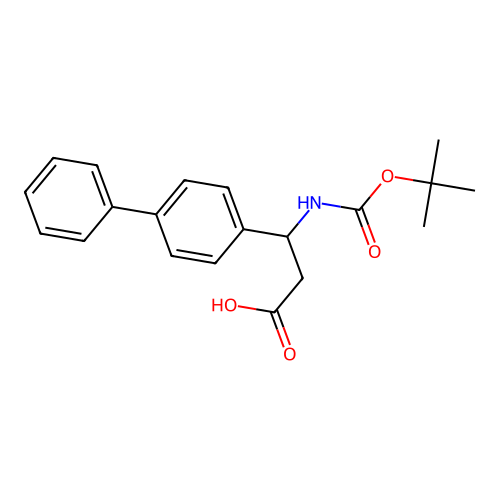 3-[(2-methylpropan-2-yl)oxycarbonylamino]-3-(4-phenylphenyl)propanoic Acid structure
