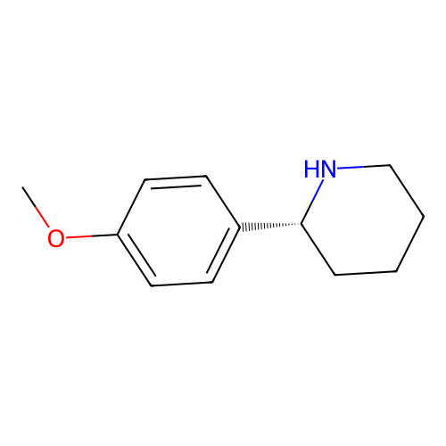 (2R)-2-(4-methoxyphenyl)piperidine structure