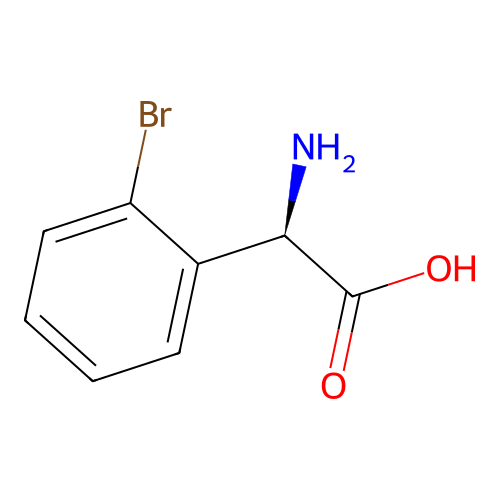 (2R)-2-amino-2-(2-bromophenyl)acetic acid structure