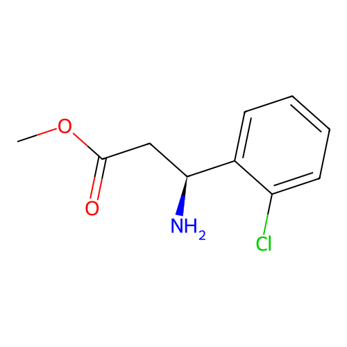 methyl (3S)-3-amino-3-(2-chlorophenyl)propanoate structure