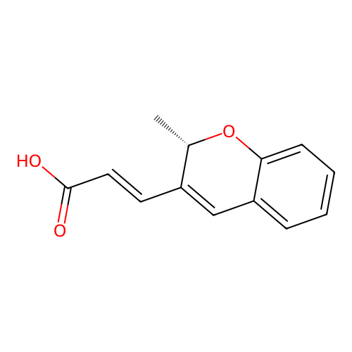 (S,E)-3-(2-甲基-2H-色烯-3-基)丙烯酸 structure
