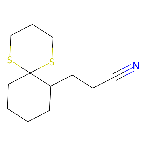 3-(1,5-Dithiaspiro[5.5]undecan-11-yl)propanenitrile structure