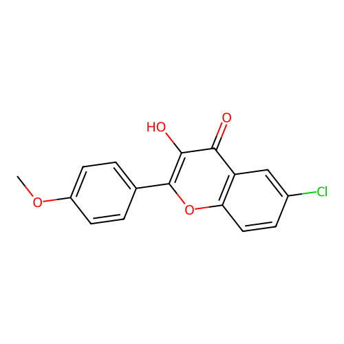 6-Chloro-3-hydroxy-2-(4-methoxyphenyl)chromen-4-one structure