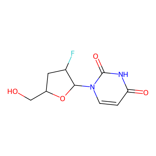 1-[3-Fluoro-5-(hydroxymethyl)oxolan-2-yl]pyrimidine-2,4-dione structure