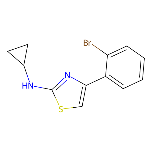 4-(2-Bromophenyl)-n-cyclopropylthiazol-2-amine structure