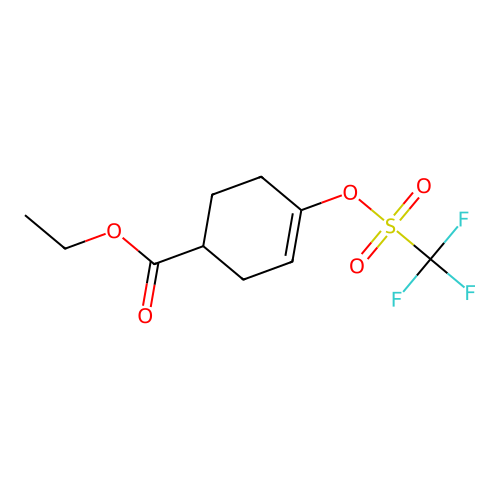 Ethyl 4-(((trifluoromethyl)sulfonyl)oxy)cyclohex-3-enecarboxylate structure