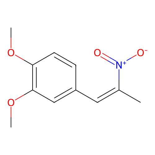 1,2-Dimethoxy-4-(2-nitropropenyl)benzene structure