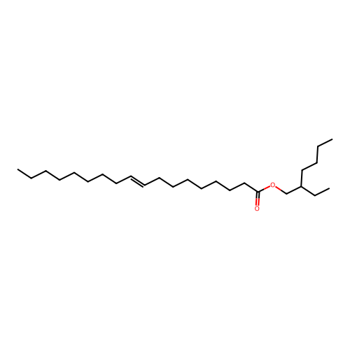 9-Octadecenoic acid, 2-ethylhexyl ester, (9E)- structure
