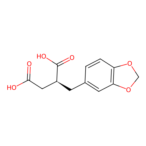 (2S)-2-(1,3-benzodioxol-5-ylmethyl)butanedioic acid structure