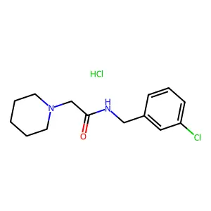 1-Piperidineacetamide, N-(m-chlorobenzyl)-, monohydrochloride structure
