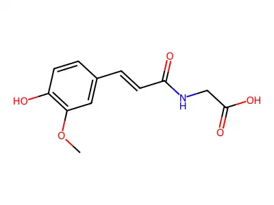 Glycine, N-[3-(4-hydroxy-3-methoxyphenyl)-1-oxo-2-propenyl]- structure