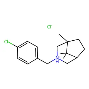 3-Azabicyclo(3.2.1)octane, 3-(p-chlorobenzyl)-1,8,8-trimethyl-, hydrochloride structure
