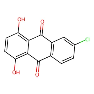 6-Chloro-1,4-dihydroxyanthracene-9,10-dione structure