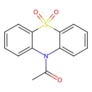 10H-Phenothiazine, 10-acetyl-, 5,5-dioxide structure