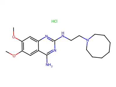 2-(2-Heptamethyleneimino)-4-amino-6,7-dimethoxyquinazoline hydrochloride structure