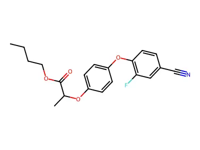 丁基 2-(4-(4-氰基-2-氟苯氧基)苯氧基)丙酸酯 structure