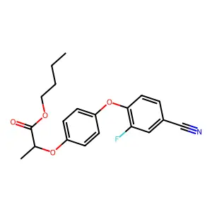 氰氟草酯 structure