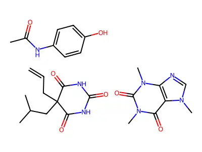 Acetaminophen; Butalbital; Caffeine structure