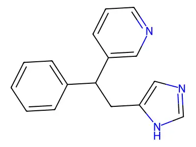 Pyridine, 3-(2-(1H-imidazol-4-yl)-1-phenylethyl)- structure