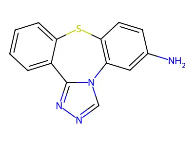 Dibenzo(b,f)-1,2,4-triazolo(4,3-d)(1,4)thiazepin-6-amine structure