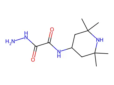 Oxo-((2,2,6,6-tetramethylpiperidin-4-yl)amino)carbonylacetohydrazide structure