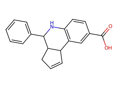 4-phenyl-3a,4,5,9b-tetrahydro-3H-cyclopenta[c]quinoline-8-carboxylic acid structure