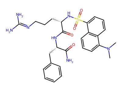 Dansyl-arginyl-phenylalaninamide structure
