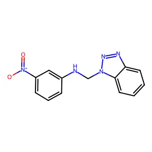 苯并三唑-1-基甲基-(3-硝基苯基)胺 structure