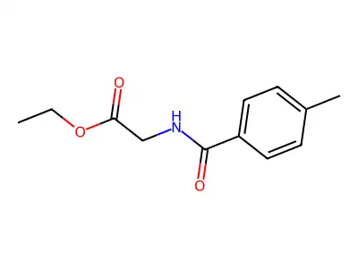 Ethyl 2-[(4-methylbenzoyl)amino]acetate structure