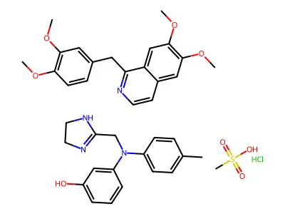 Papaverine, phentolamine drug combination structure