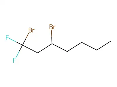 1,3-Dibromo-1,1-difluoroheptane structure