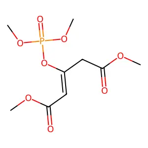 2-Pentenedioic acid, 3-((dimethoxyphosphinyl)oxy)-, 1,5-dimethyl ester structure