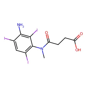 Butanoic acid, 4-((3-amino-2,4,6-triiodophenyl)methylamino)-4-oxo- structure