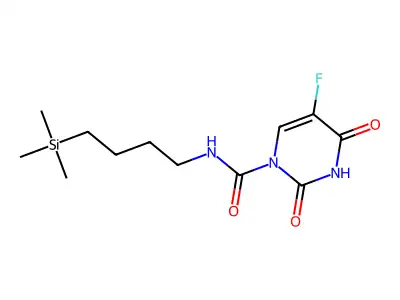 1-(4-(Trimethylsilyl)butylcarbamoyl)-5 fluorouracil structure