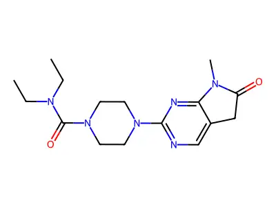 1-Piperazinecarboxamide, N,N-diethyl-4-(6,7-dihydro-7-methyl-6-oxo-5H-pyrrolo(2,3-d)pyrimidin-2-yl)- structure