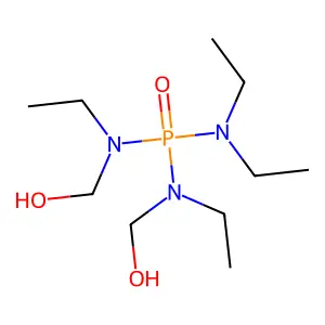 Phosphoric triamide, N,N'-bis(hydroxymethyl)-N,N',N'',N''-tetraethyl- structure