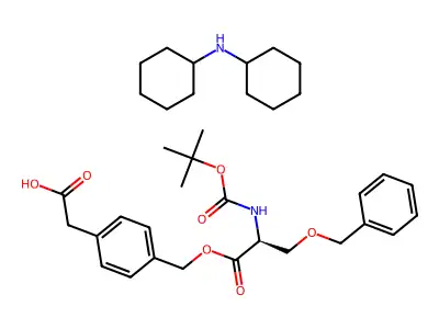 Boc-L-Ser(Bzl)-O-CH2-Ph-CH2-COOH DCHA structure