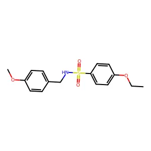 4-ethoxy-N-[(4-methoxyphenyl)methyl]benzenesulfonamide structure