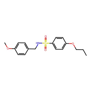 N-[(4-methoxyphenyl)methyl]-4-propoxybenzenesulfonamide structure